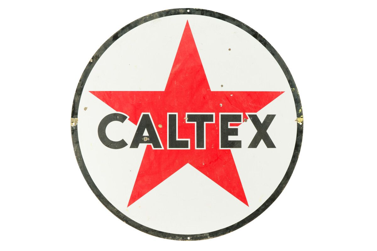 Null CALTEX (Huile pour moteurs automobiles).

Émail Art France, Luynes, vers 19&hellip;
