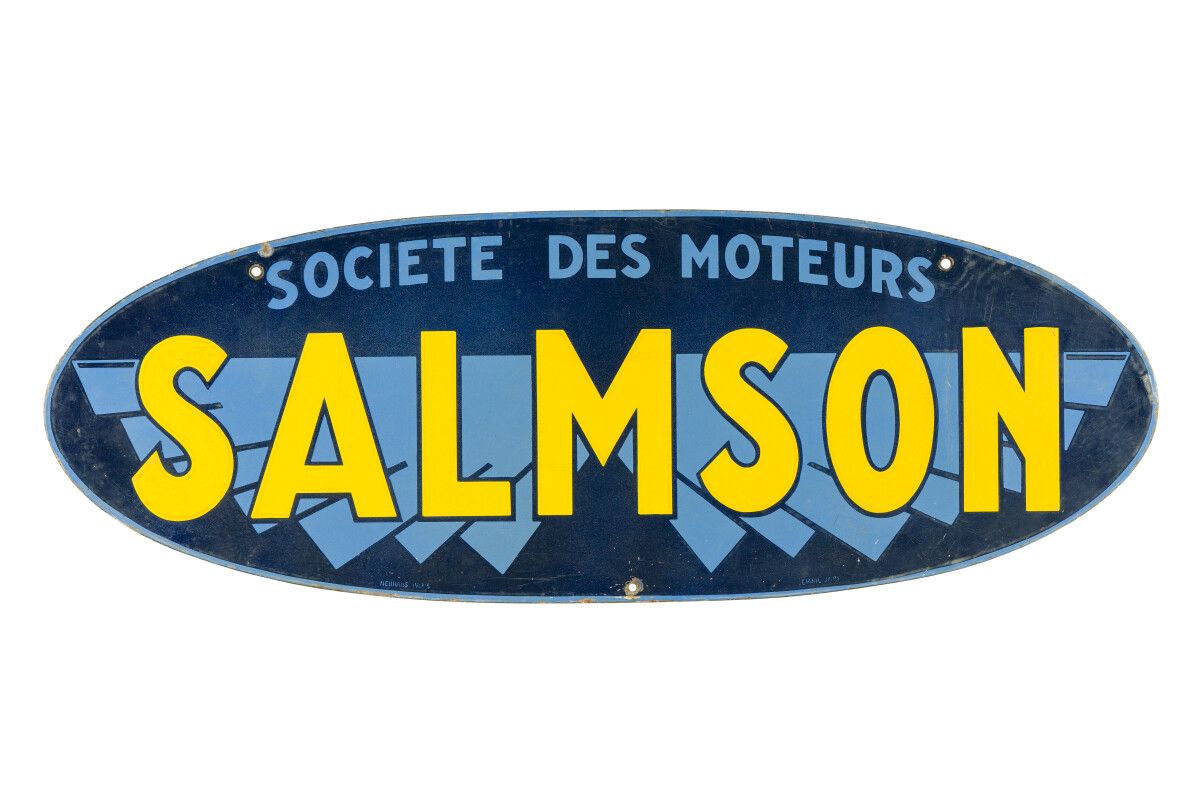 Null SALMSON Société des moteurs.

Émaillerie Japy, vers 1935.

Plaque émaillée &hellip;