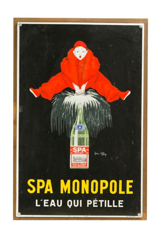 Null 
SPA MONOPOLE, L'eau qui pétille.




Signée Jean D'YLEN, 1935.




Émaille&hellip;