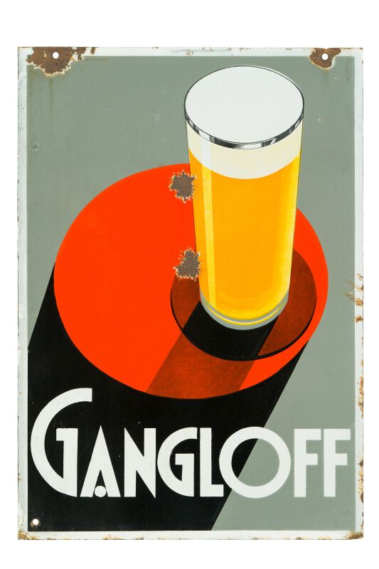 Null GANGLOFF (Bière).

Émaillerie Alsacienne Strasbourg, vers 1935.

Plaque éma&hellip;