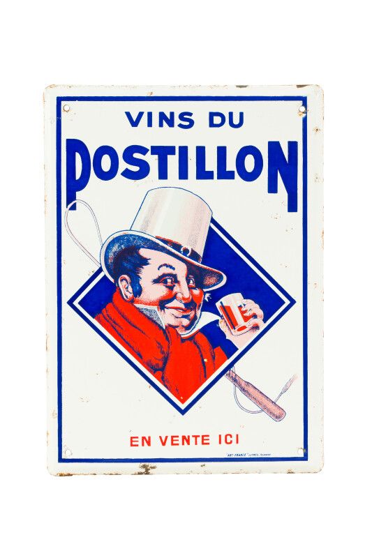 Null POSTILLON, Vins du.

Émail Art France, Luynes, fin des années 1950.

Plaque&hellip;