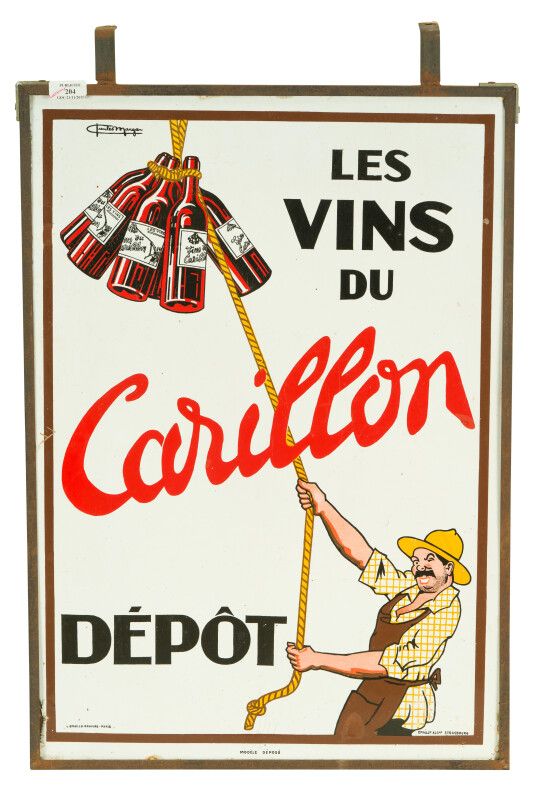 Null CARILLON Les vins du, Dépôt.

Signé Charles MARGAN, 1930.

L'Émaillo-gravur&hellip;