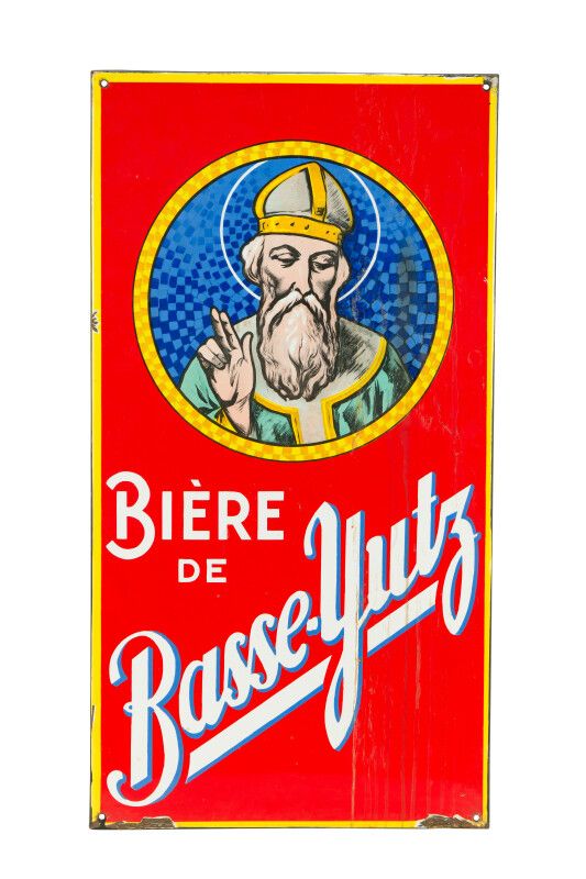 Null BASSE-YUTZ Bière de.

Émaillerie Alsacienne Strasbourg, vers 1950.

Plaque &hellip;