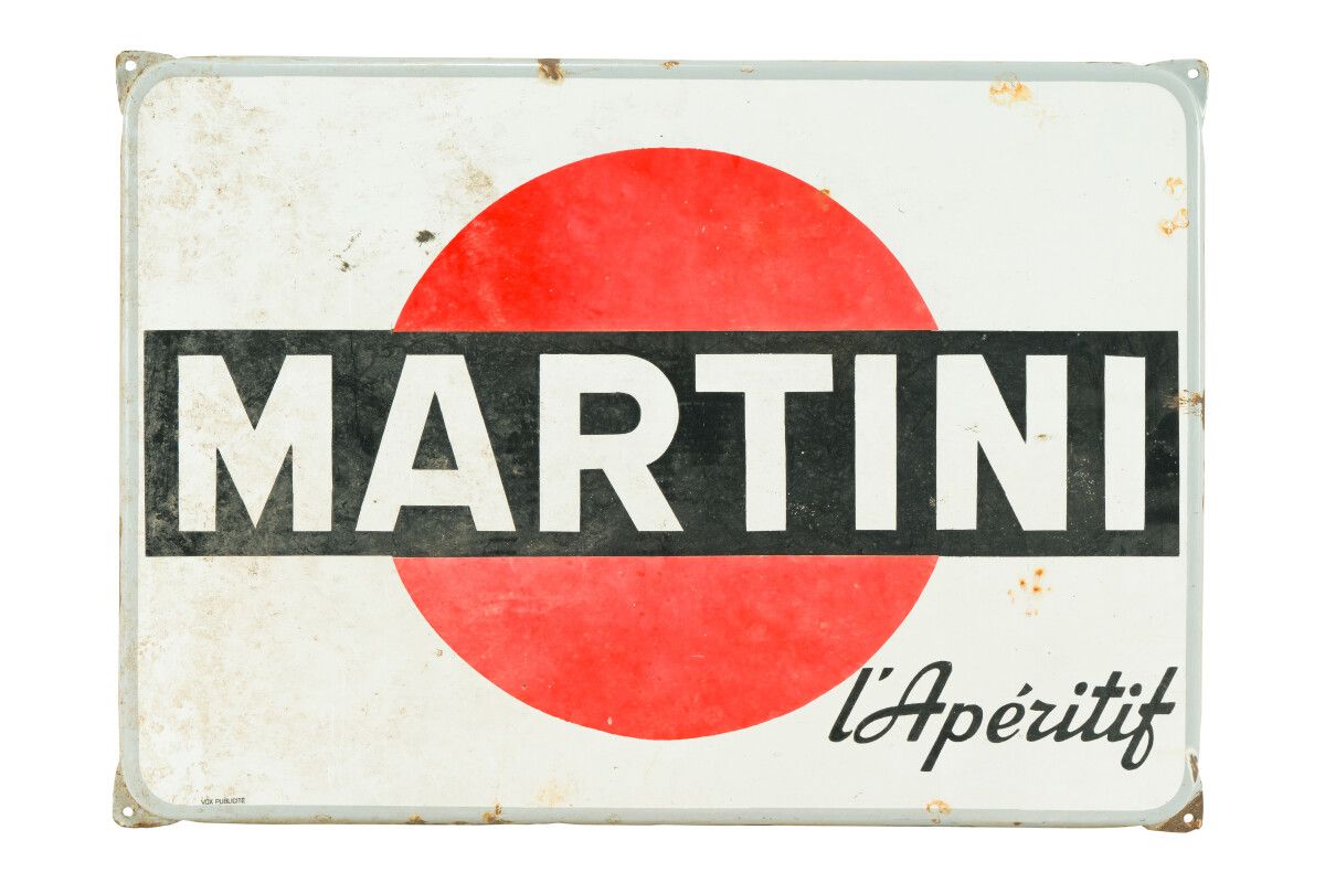Null MARTINI L'apéritif.

Vox publicité, vers 1960.

Plaque émaillée rectangulai&hellip;