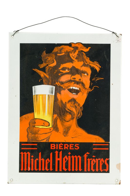Null MICHEL HEIM FRERES Bières.

Signé René PEAN, 1925.

Sans mention d'émailler&hellip;