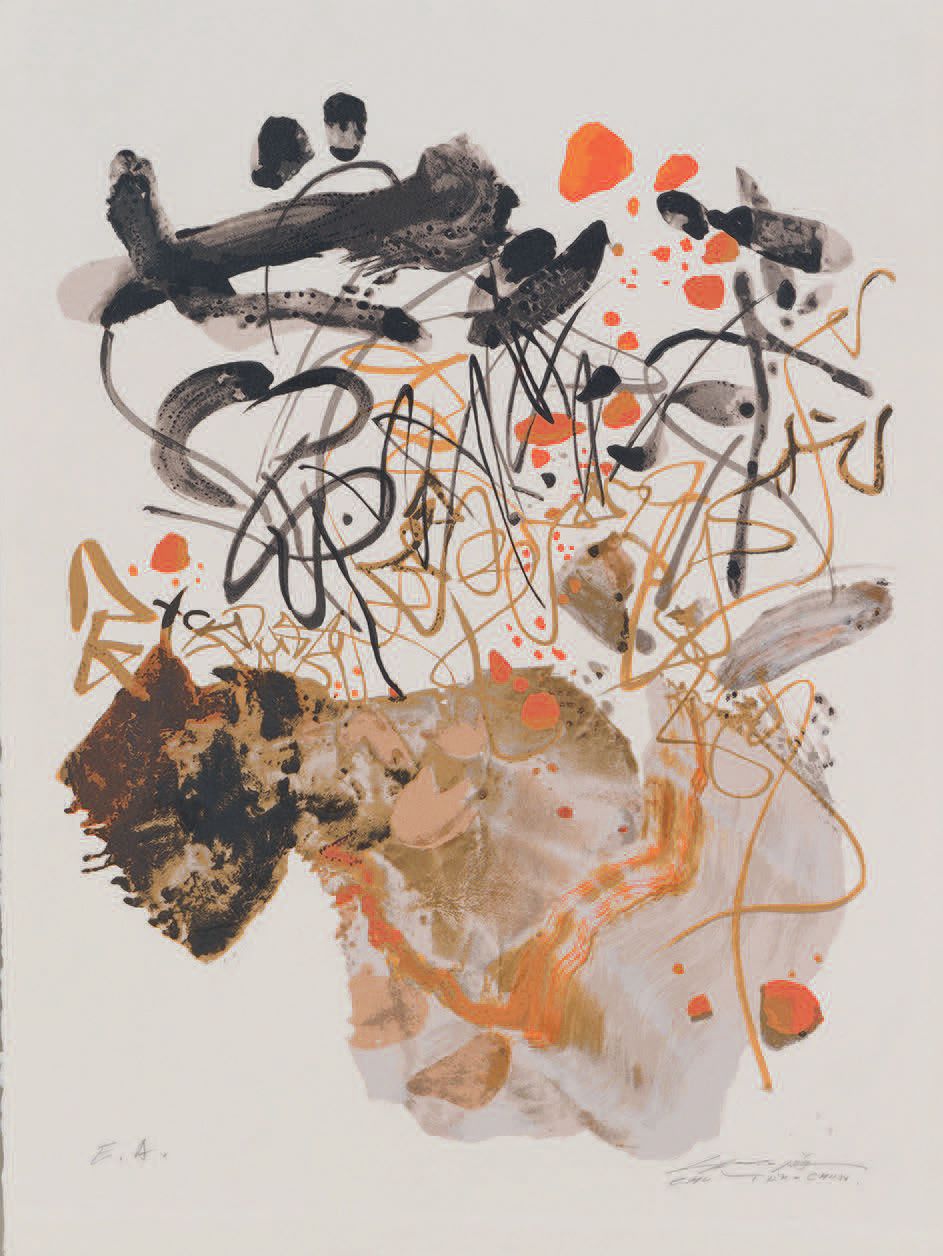 CHU Teh-Chun (1920-2014) Sin título
Litografía en colores sobre vitela, firmada &hellip;