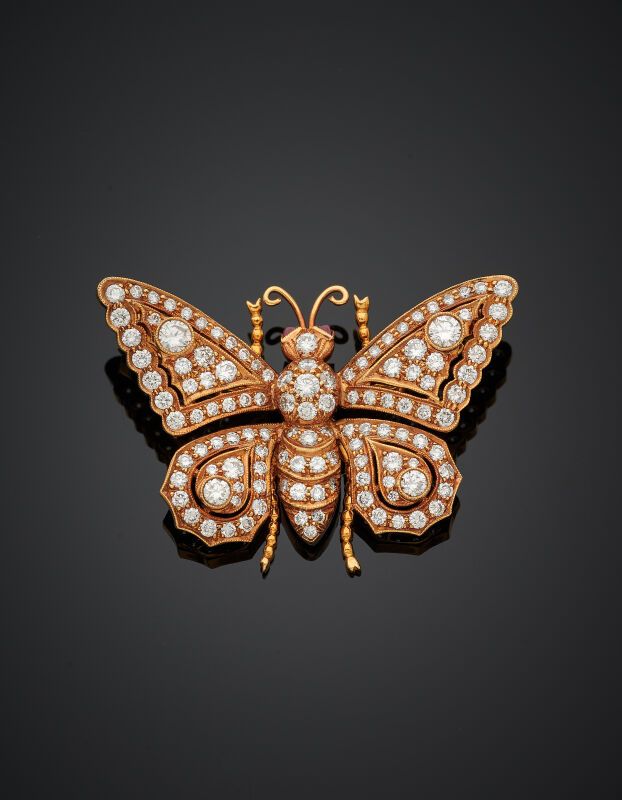 Null DIAFINI
BROCHE « papillon » en or rose (750‰) entièrement serti de diamants&hellip;