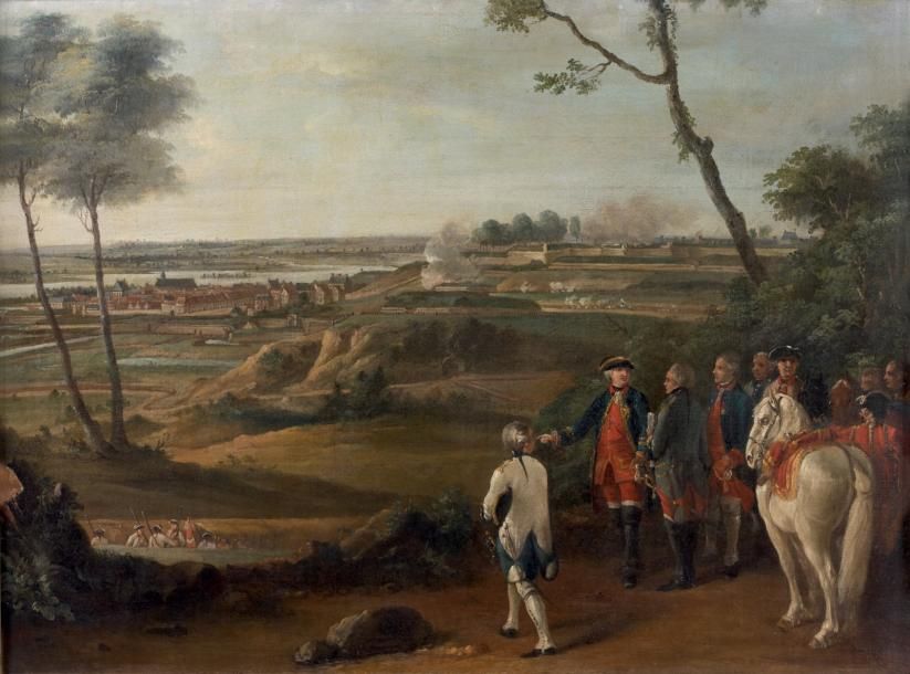 Pierre LENFANT (Anet 1704 - Paris 1787) Le siège de Mons par l'armée du roi Toil&hellip;