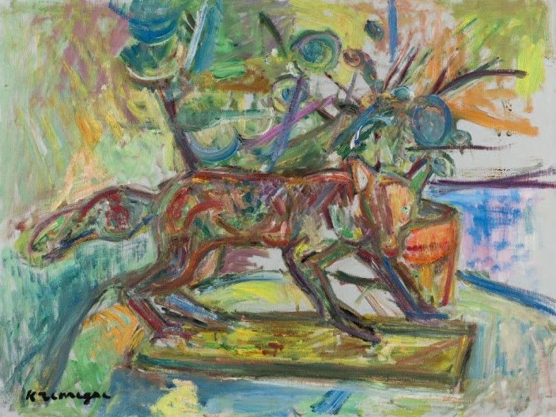 Pinchus KREMEGNE (1890-1981) Le renard
Huile sur toile, signée en bas à gauche.
&hellip;