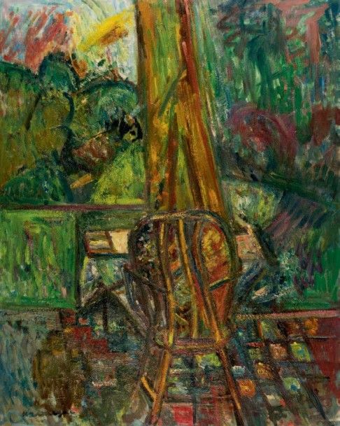 Pinchus KREMEGNE (1890-1981) Fauteuil en osier
Huile sur toile, signée en bas à &hellip;