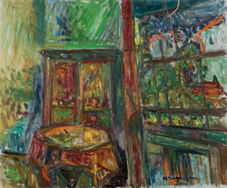 Pinchus KREMEGNE (1890-1981) Table dans l'atelier
Huile sur toile, signée en bas&hellip;