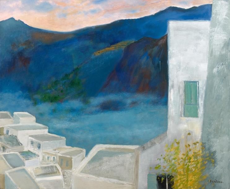 Guy Bardone (1927-2015) «Paysage de Grèce»
Huile sur toile.
Signée en bas à droi&hellip;