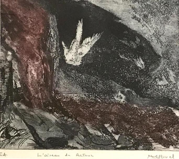 Null M. CHAVEL
L'oiseau du retour
Gravure, épreuve d'artiste signée en bas à dro&hellip;