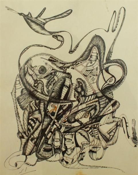 Null Mahjoubi AHERDAN (1924)
Composition
Technique mixte sur papier, signé en ba&hellip;