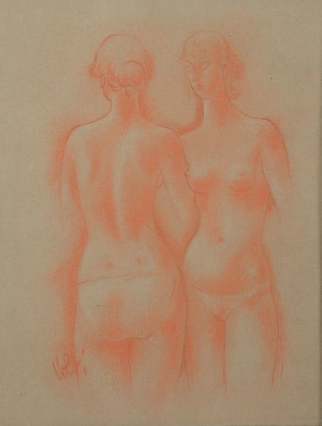 Antoniucci VOLTI (1915-1982) Deux jeunes femmes
Sanguine sur papier, signé en ba&hellip;
