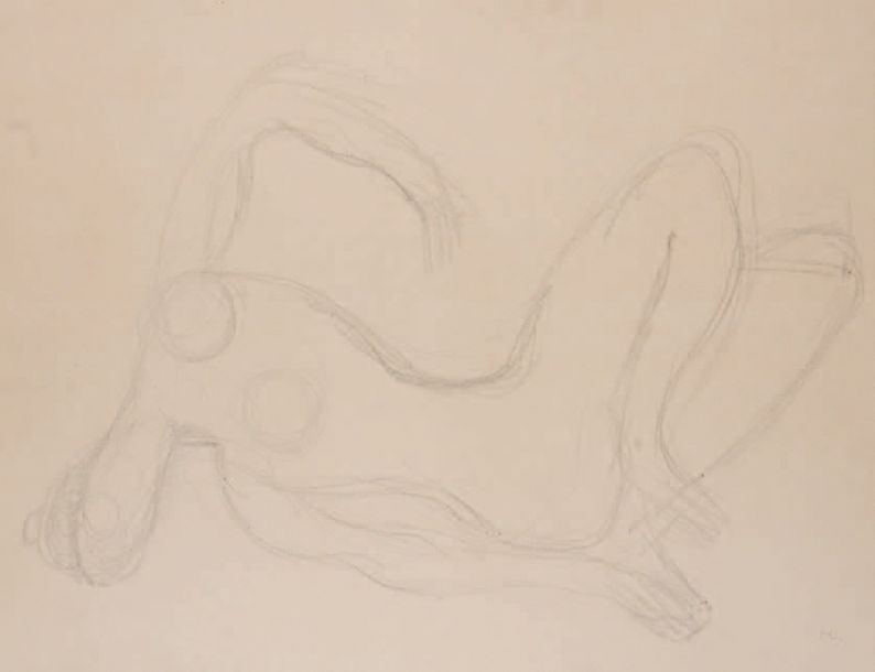 Henri Laurens (1885-1954) Nu étendu
Crayon sur papier. Monogrammé en bas à droit&hellip;
