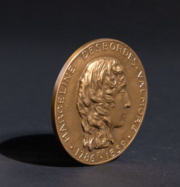 Null Medalla conmemorativa de bronce de Marceline Desbordes-Valmore (1786-1859),&hellip;