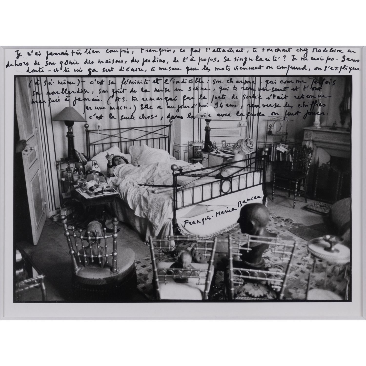 Null 弗朗索瓦-马里-巴尼耶（生于1947年

躺在床上的玛德琳-卡斯塔因

纸上银印

签名的中心下方

作品上有签名和注解

29 × 38 厘米

出&hellip;