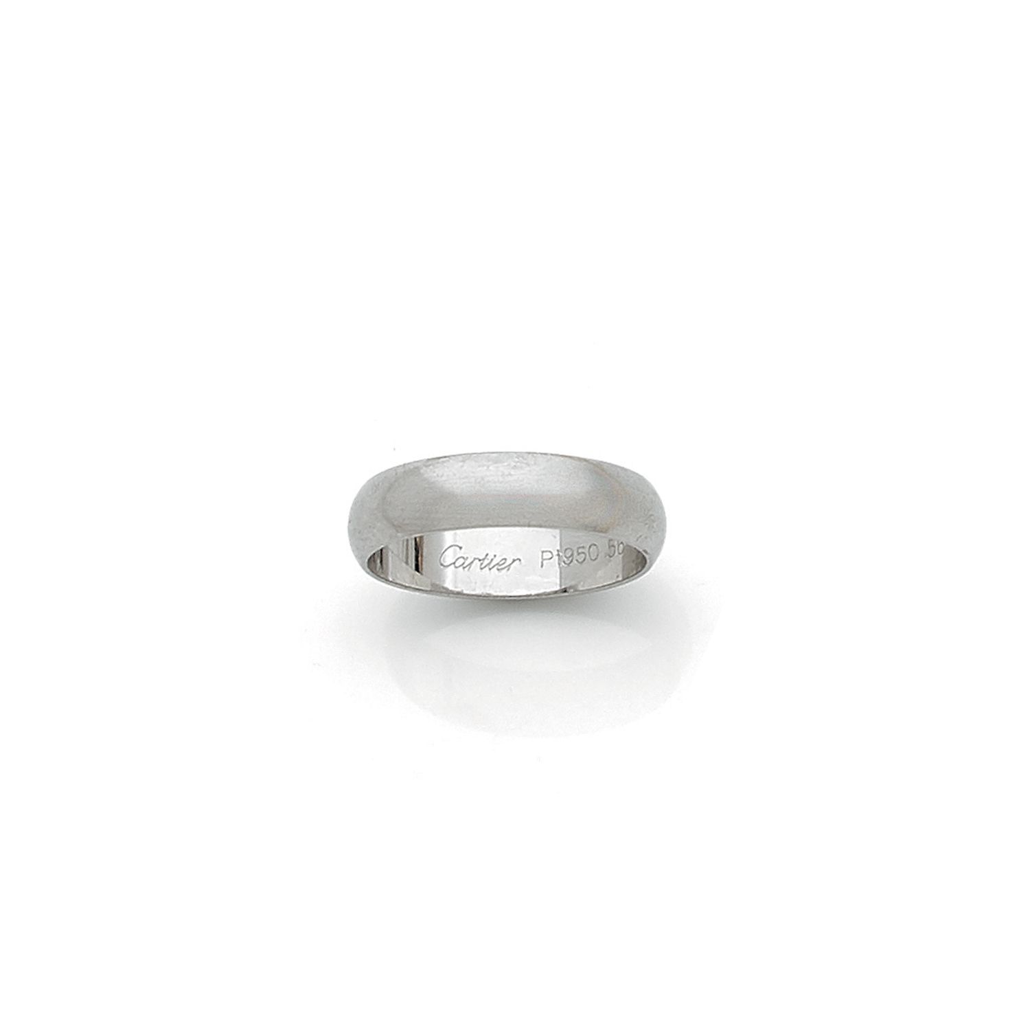 Null 卡地亚，巴黎

铂金结婚戒指（950‰）。

有签名，编号为DS1606，刻有Pt 950 © 56

梯度 : 56

重量 : 6,3 g

已签&hellip;