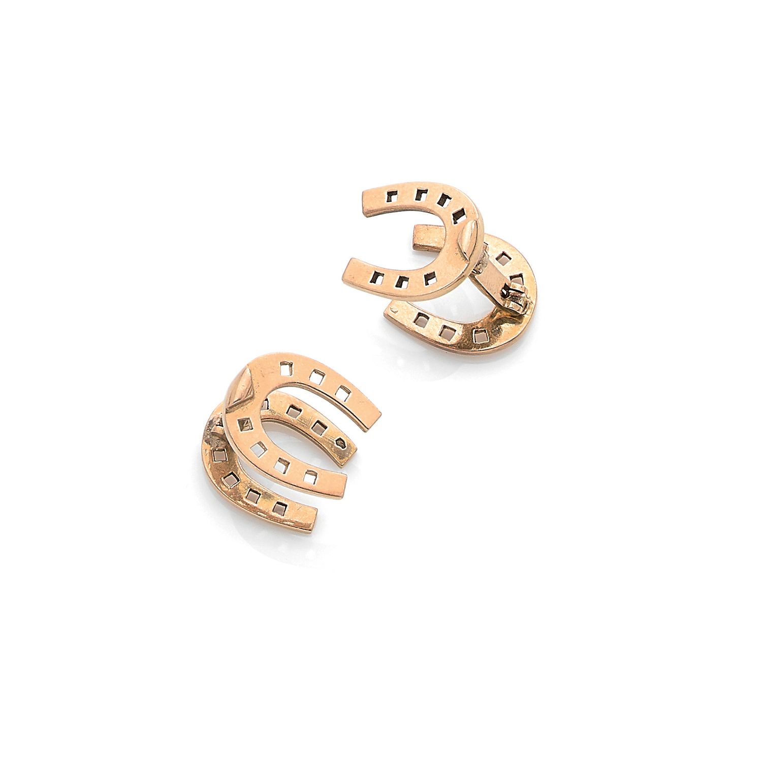 Null Pair of cufflinks with a "Horseshoe" design in 18K

yellow gold (750‰)

Wei&hellip;