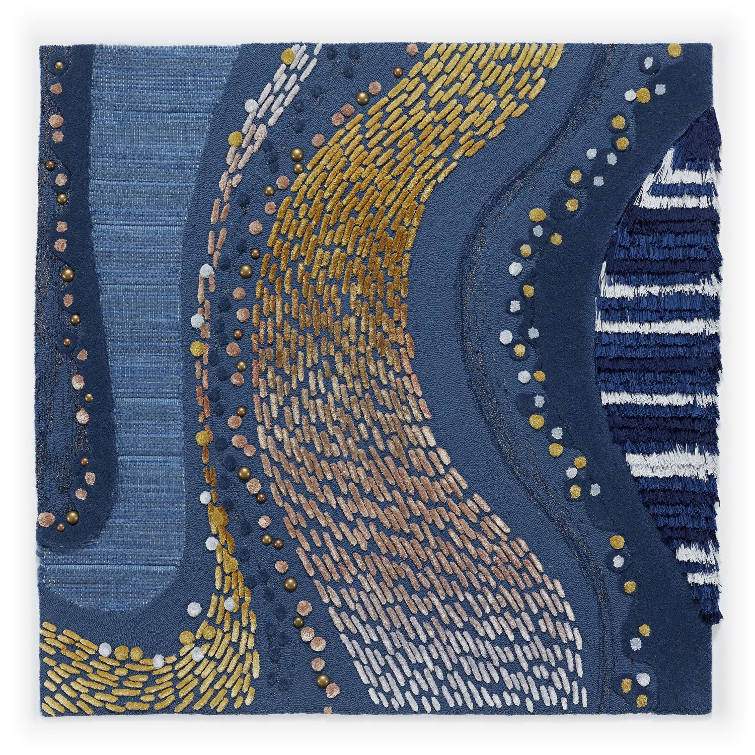 Null 艾尔莎-巴比伦（生于1988年）

蓝色阿罗约--独特的作品

挂毯

羊毛、丝绸、竹子、马海毛、卢勒克斯和金属

2021年创建的模型

140 ×&hellip;