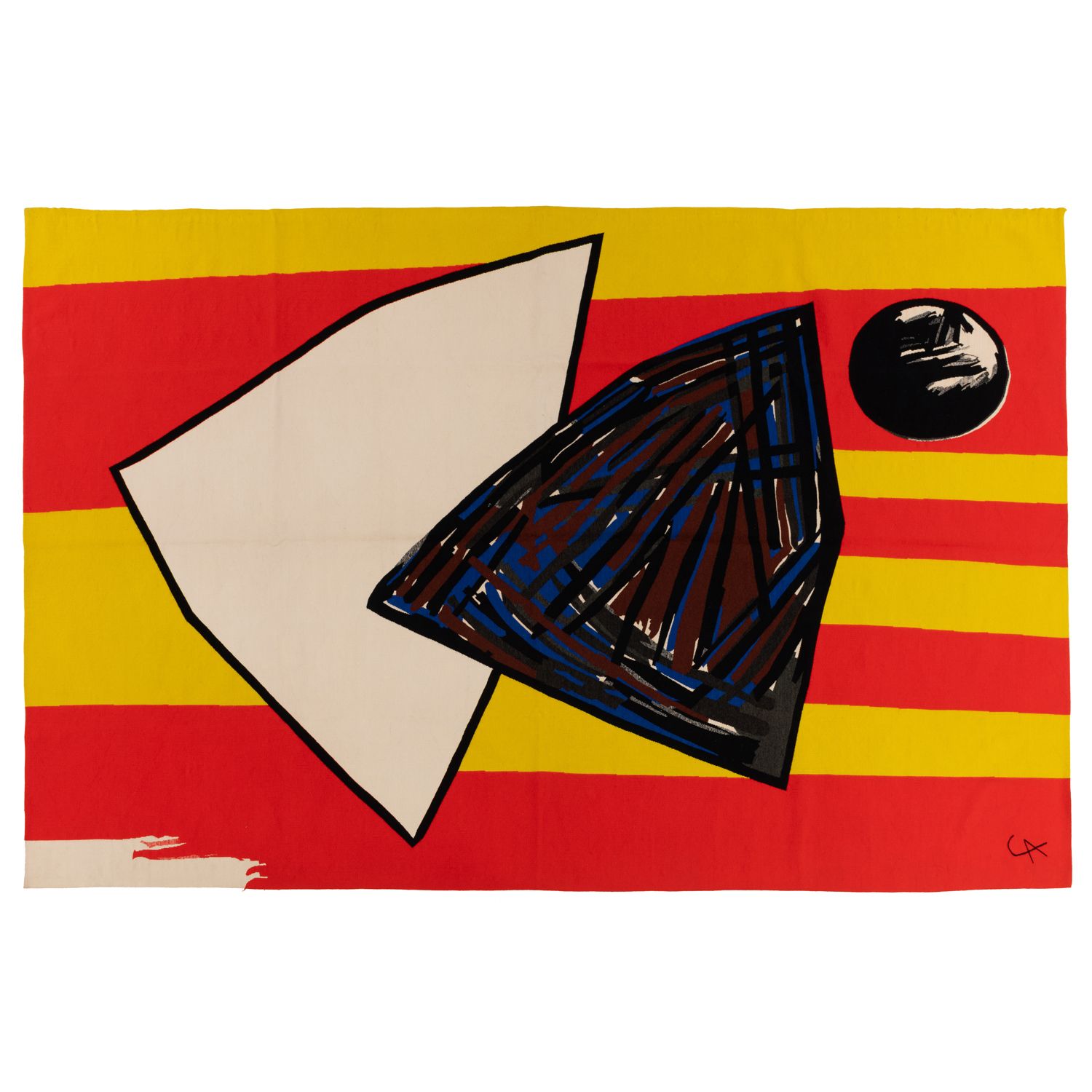 Null 亚历山大-考尔德 (1898-1976)

向加泰罗尼亚致敬

挂毯

手工编织的羊毛

右下角编织的字母 "CA"。

由奥布松的雷蒙德-皮卡德工作&hellip;