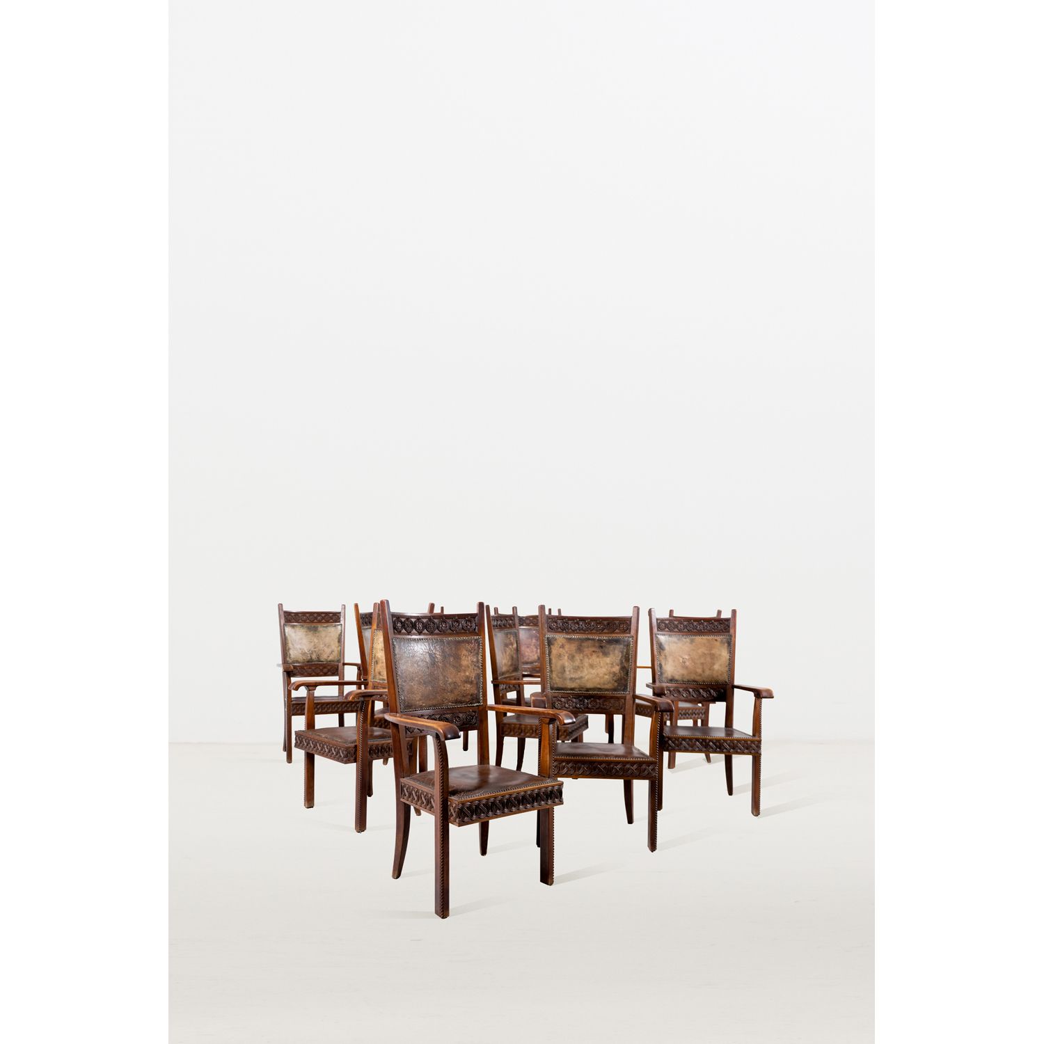 Null Dénes György (19th-20th), attributed to

Set of twelve armchairs

Solid wal&hellip;