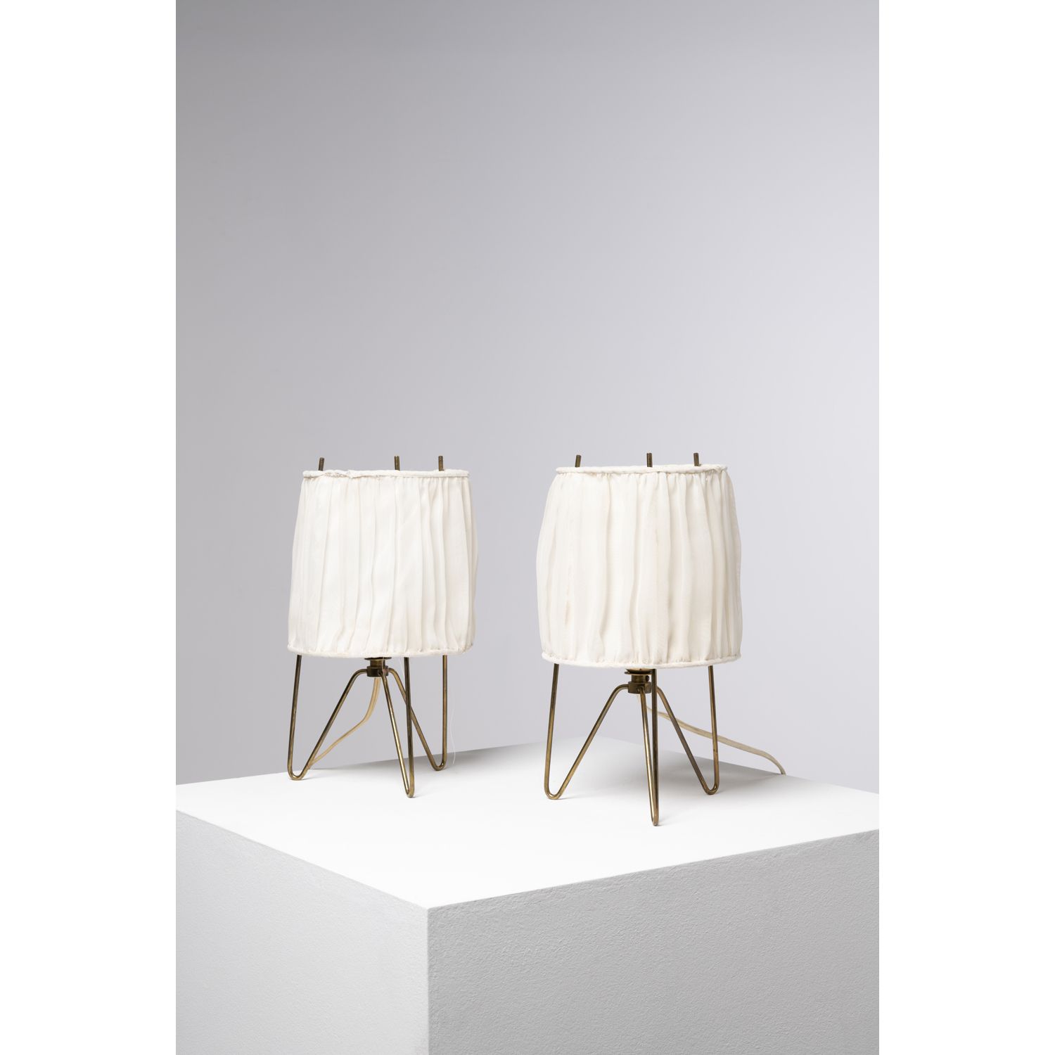 Null Bertil Brisborg (1910-1993)

Pair of table lamps

Brass and fabric

Edited &hellip;