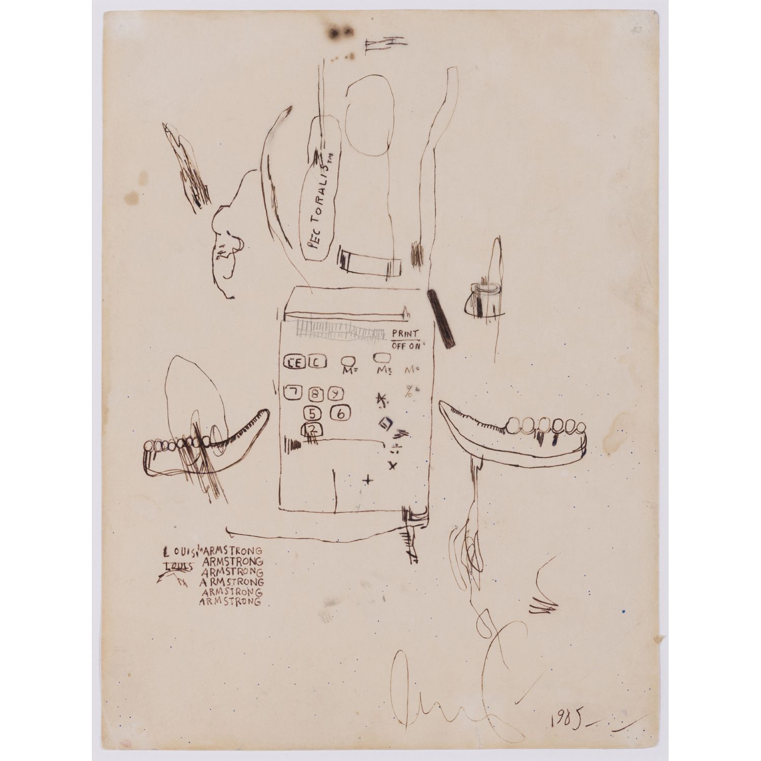 Jean-Michel Basquiat (1960-1988) Sans Titre (Louis Armstrong), 1985 Jean-Michel &hellip;