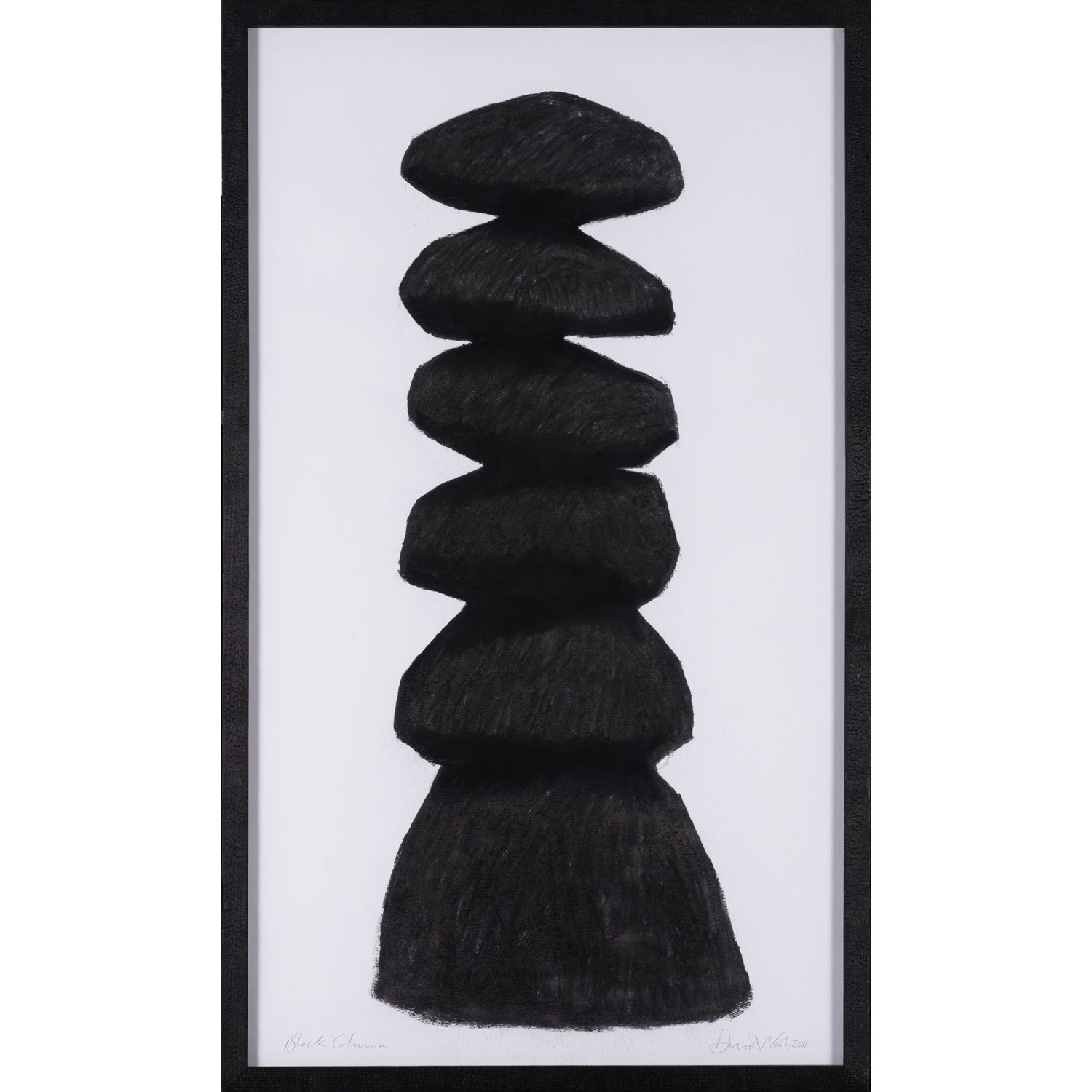 David Nash (né en 1945) Black Column, 2011 大卫-纳什（生于1945年）

黑柱，2011年

纸上粉彩和木炭，装在艺&hellip;