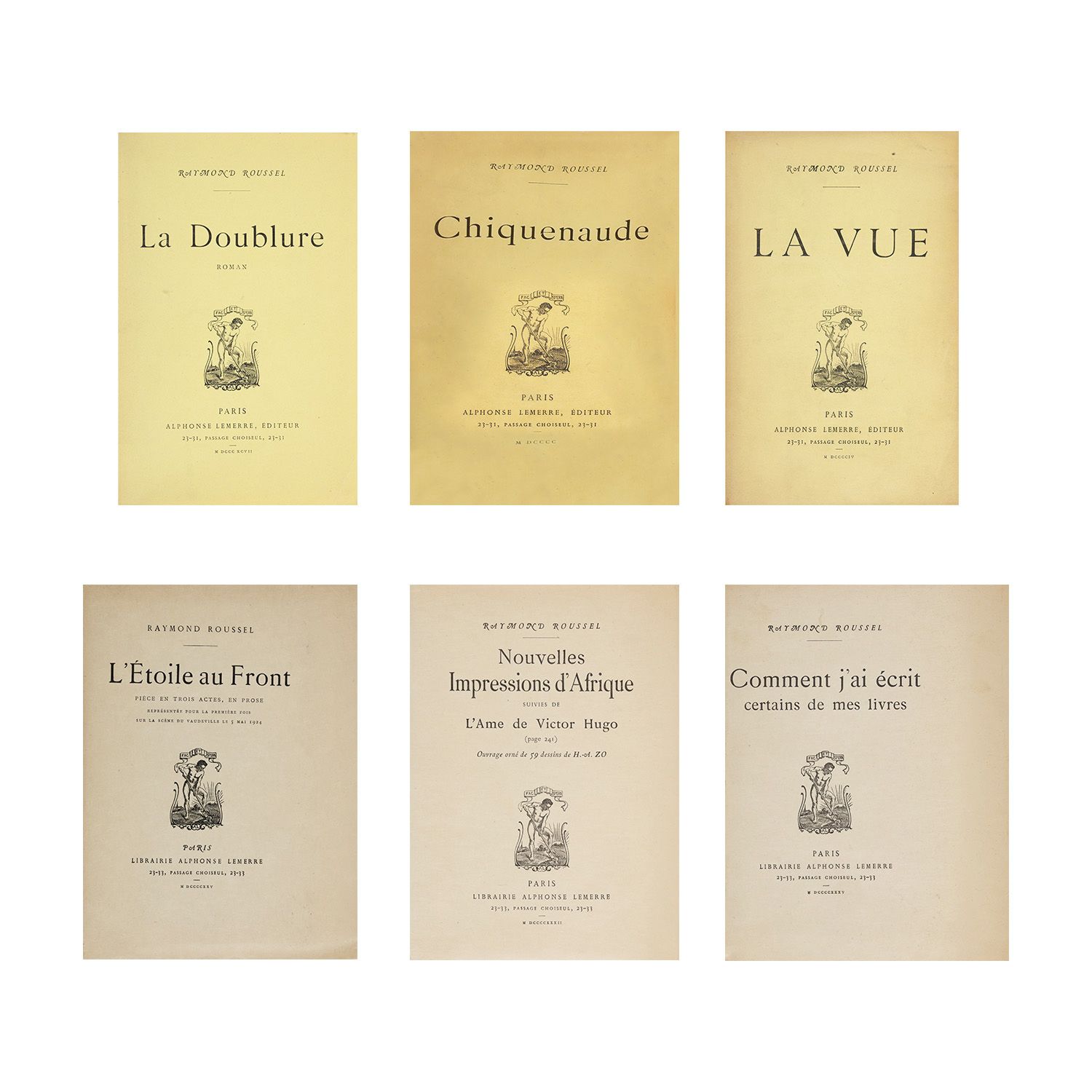 Raymond Roussel (1877-1933) Ensemble de six ouvrages en édition originale. Raymo&hellip;