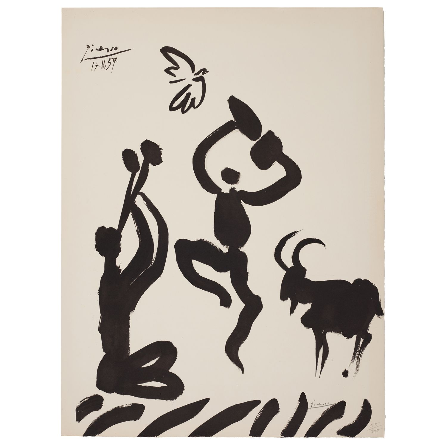 Pablo Picasso (1881-1973) La Danse du Berger - 1959 巴勃罗-毕加索 (1881-1973)
牧羊人之舞》--&hellip;