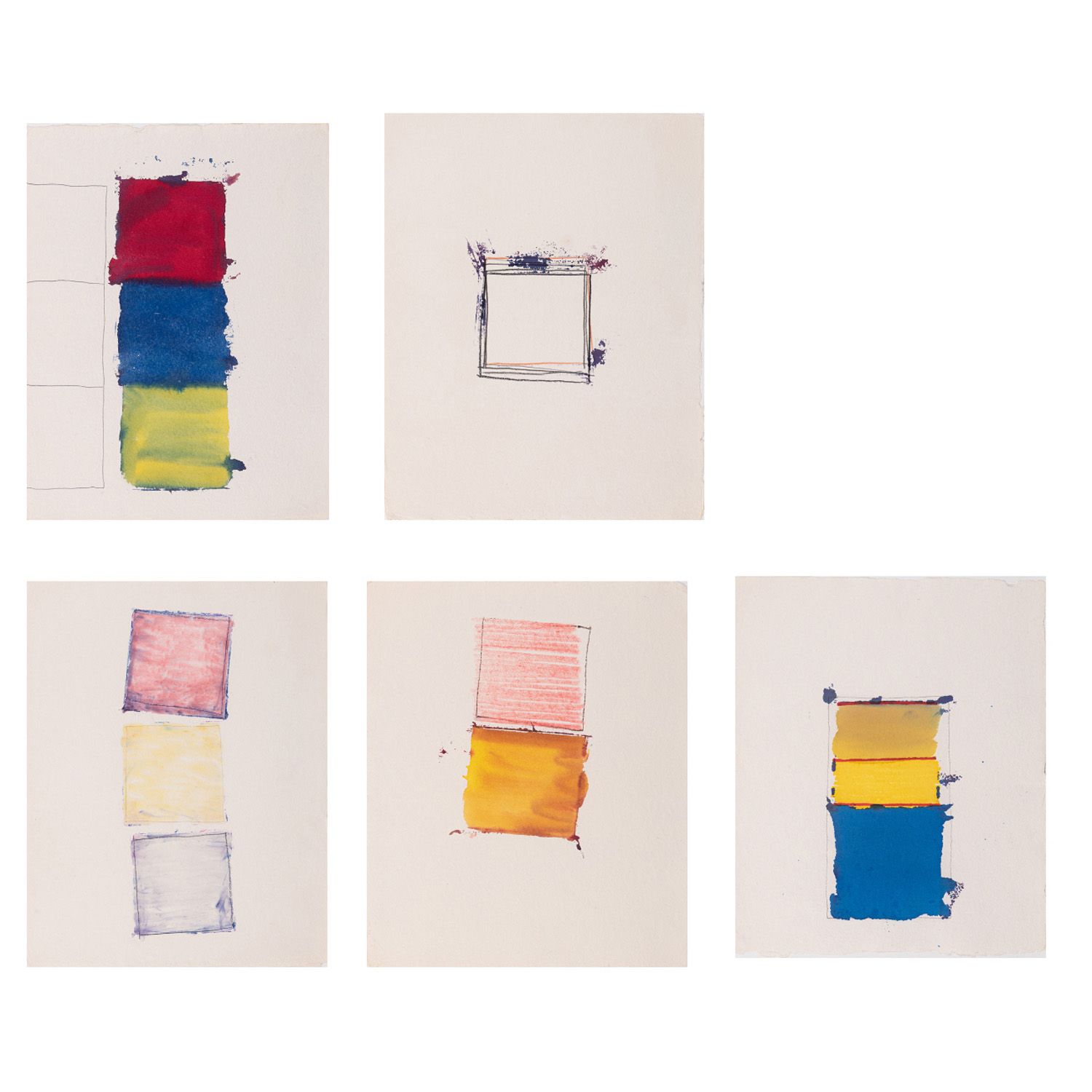 Null André Valensi (1947-1999)
Untitled, 1976
Set of five mixed media works on p&hellip;