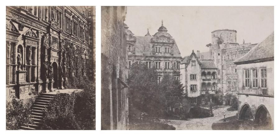 Charles MARVILLE (1816-1879) Château d'Heidelberg: Grande cour du château - Déta&hellip;