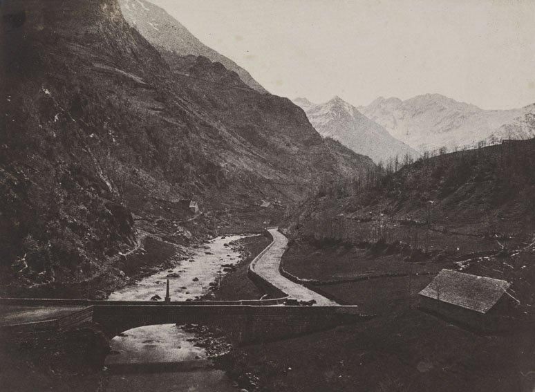 Attribué à John STEWART (1800-1887) Vue prise sur la route de Luz (Pyrénées), c.&hellip;