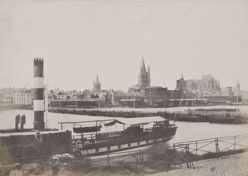 Charles MARVILLE (1816-1879) Le port de Cologne, Allemagne, 1853 Épreuve d'époqu&hellip;