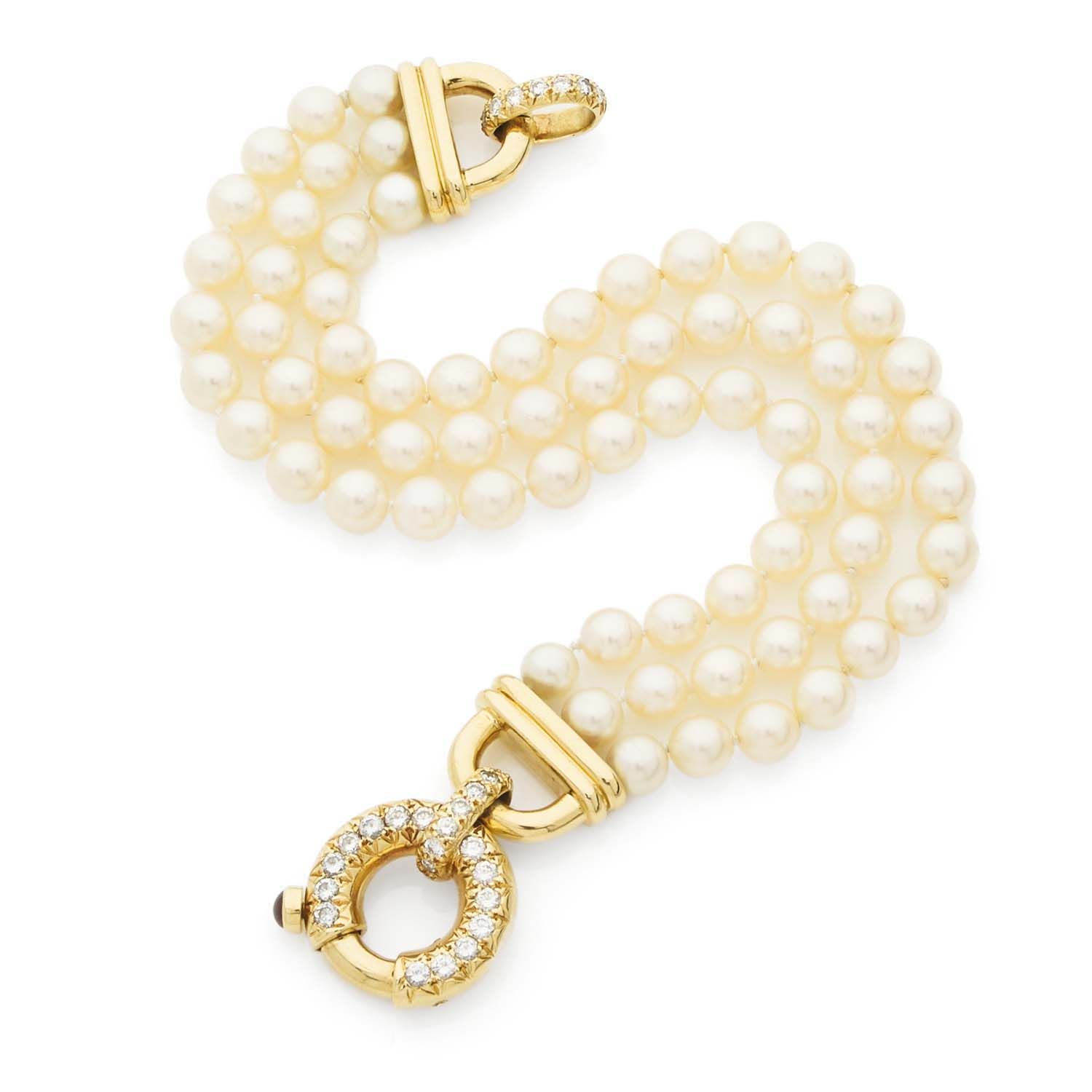 Null VAN CLEEF & ARPELS
Bracelet de trois rangs de perles de culture de diamètre&hellip;