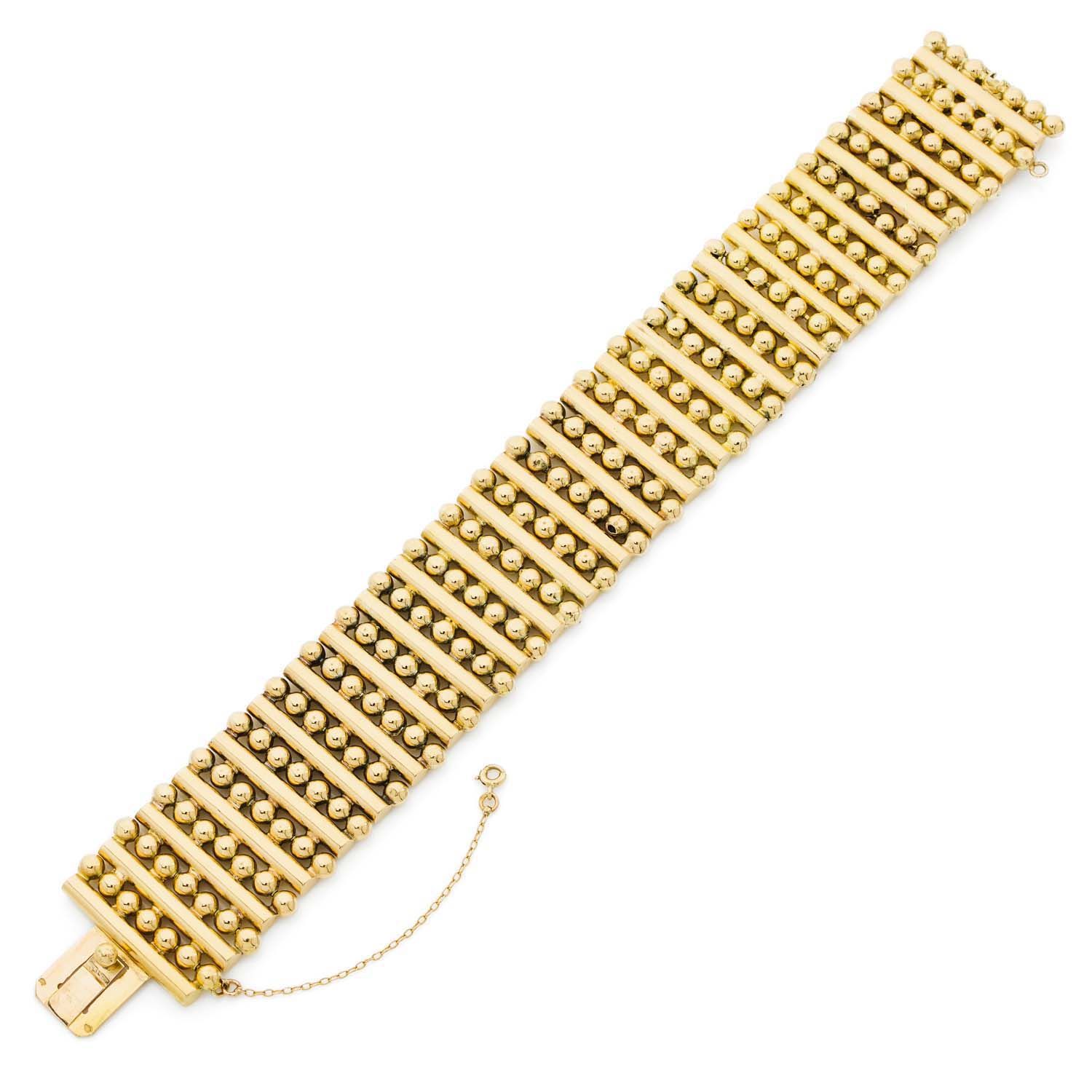 Null Travail français des années 1960-70
Bracelet ruban souple en or jaune 18k (&hellip;