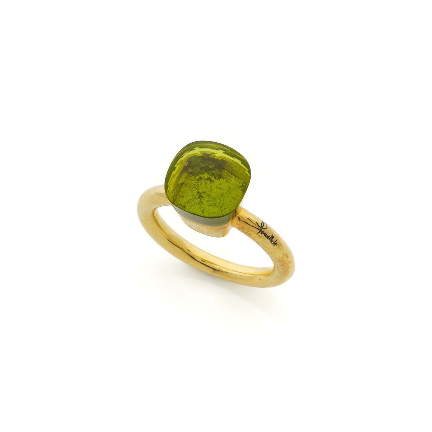 Null POMELLATO
Nudo" model
Ring in 18k (750‰) yellow gold and faceted peridot
Si&hellip;