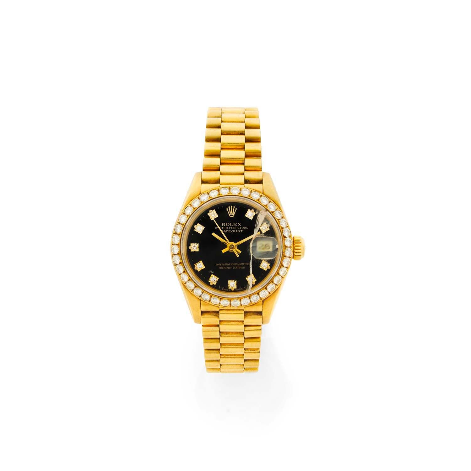 Null ROLEX
Datejust
Ref. 69178
No. L271031
Montre bracelet de dame en or jaune 1&hellip;