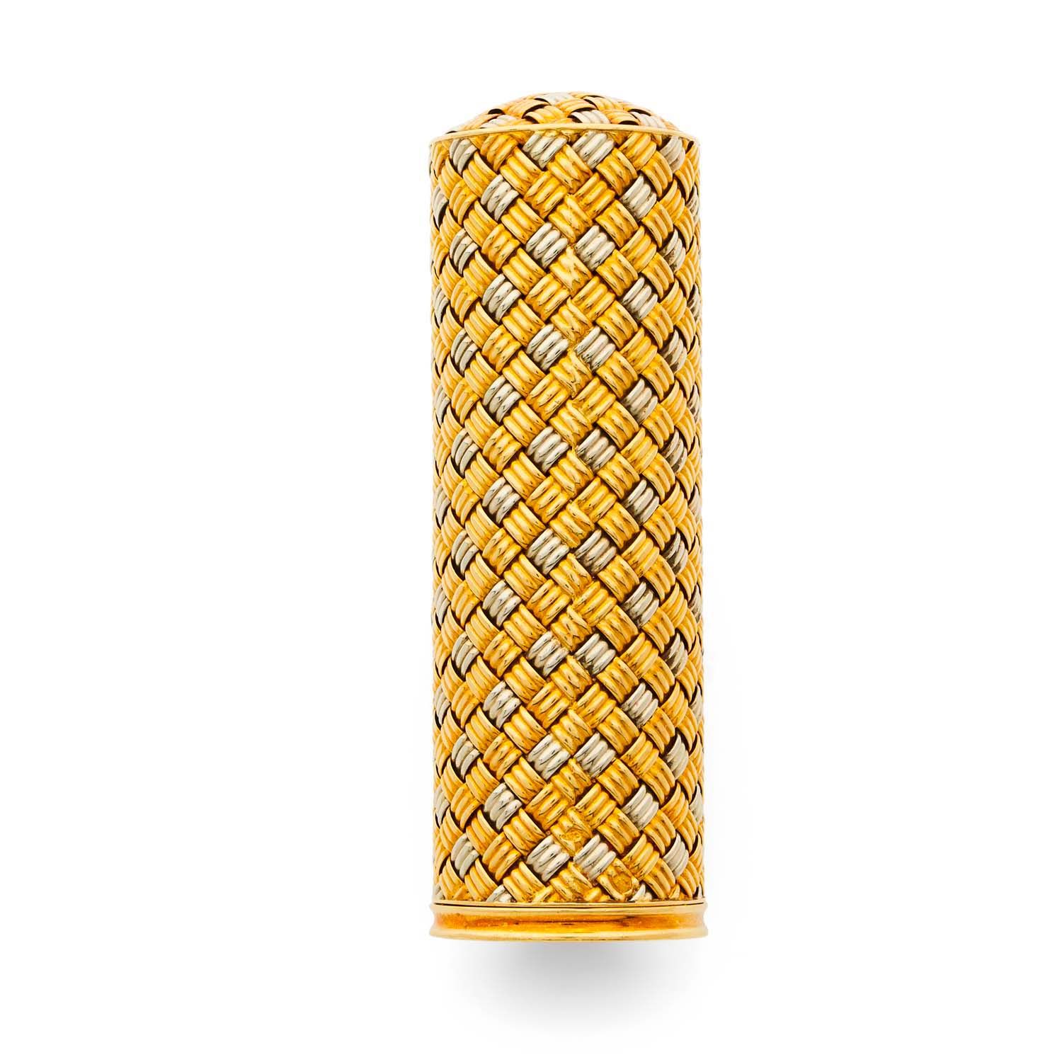 Null CARTIER
(Sold by)
Lipstick case in 18k (750‰) two-ton gold (yellow and
gray&hellip;