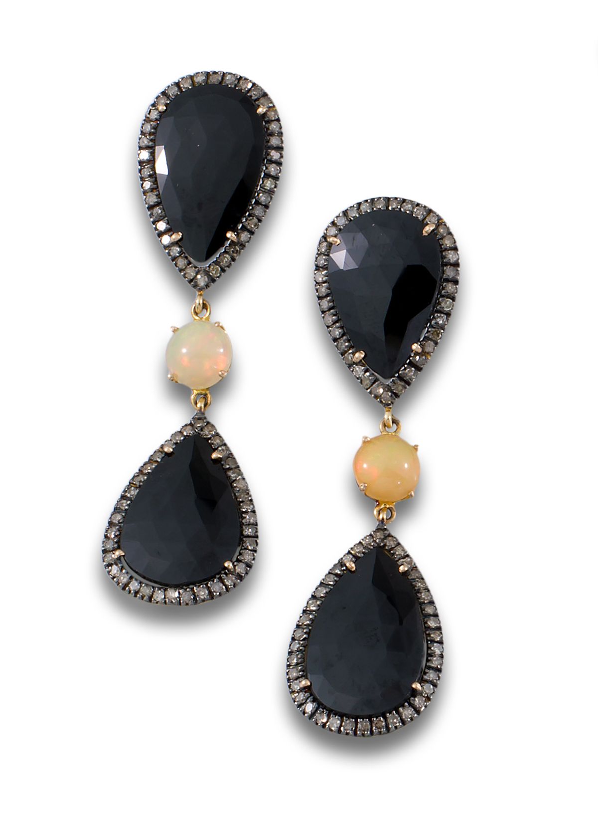 SILVER GOLD DIAMOND EARRINGS 1.68CTS OPA ZAF30 Long earrings Jaipur origin 22kts&hellip;