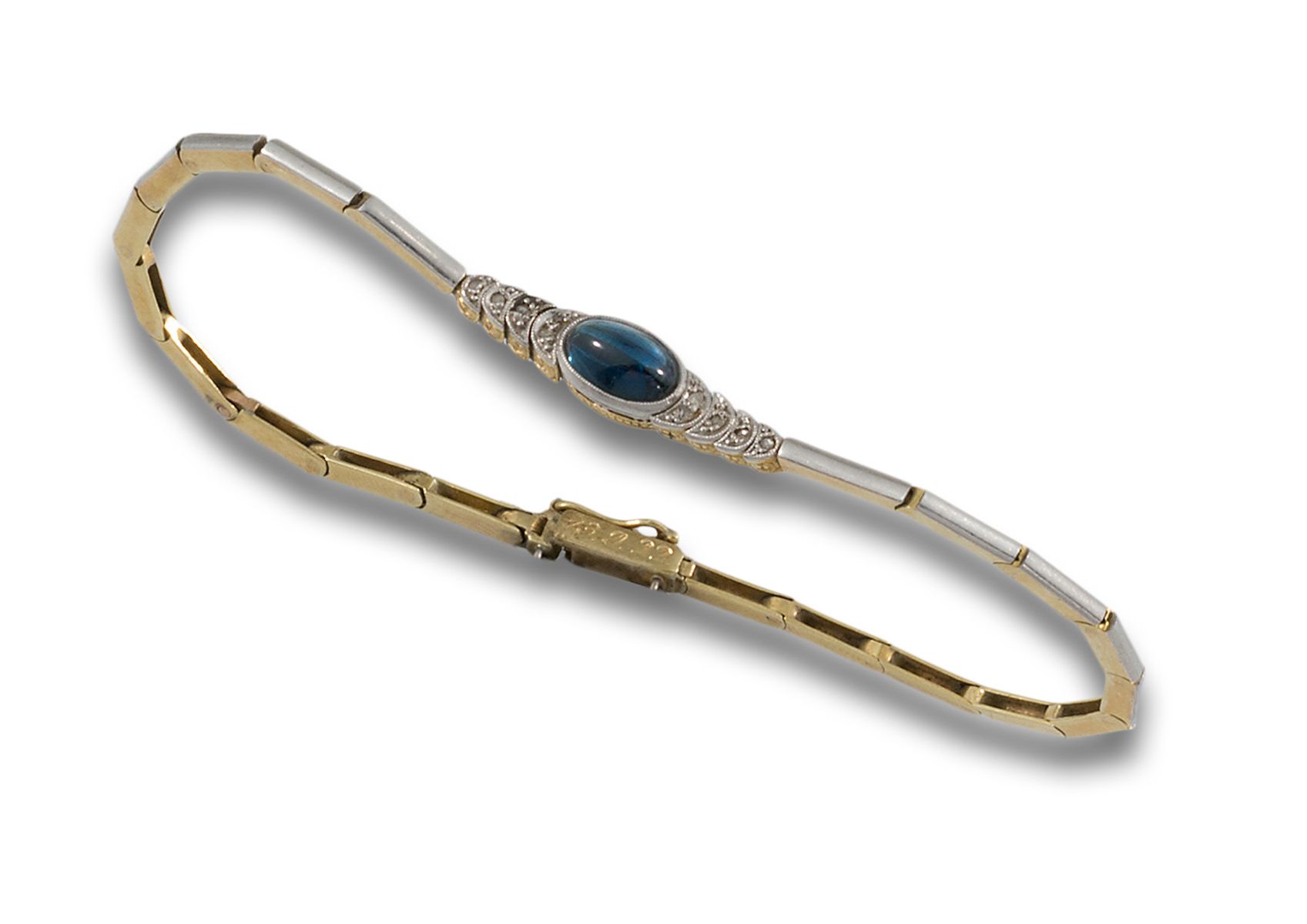 BRACELET 20'S GOLD DIAMONDS SAPPHIRE SYNTHETIC SAPPHIRE Armband aus 18-karätigem&hellip;