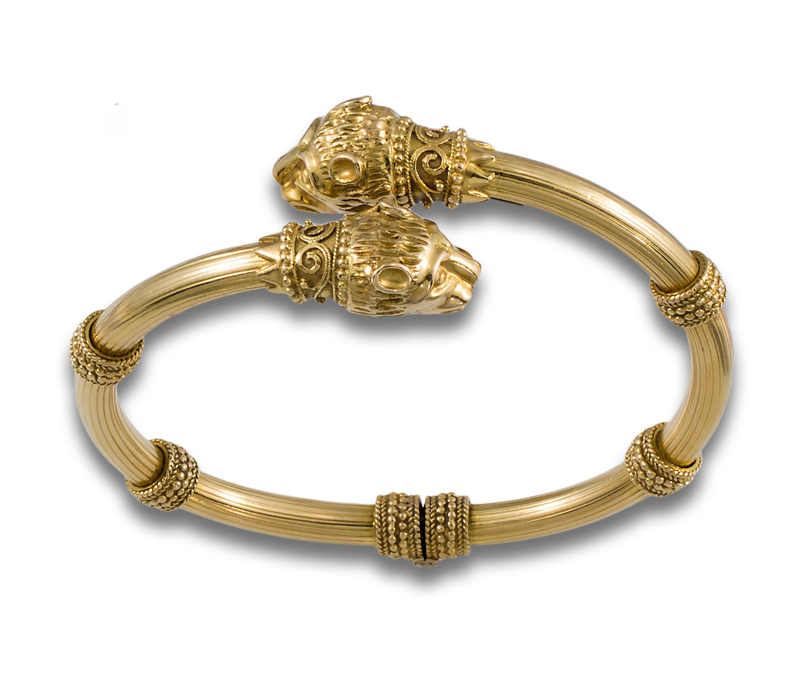BRACELET GOLD ZOLOTAS FELINES Halbsteifes Armband ZOLOTAS, 18kt Gelbgold, gestre&hellip;