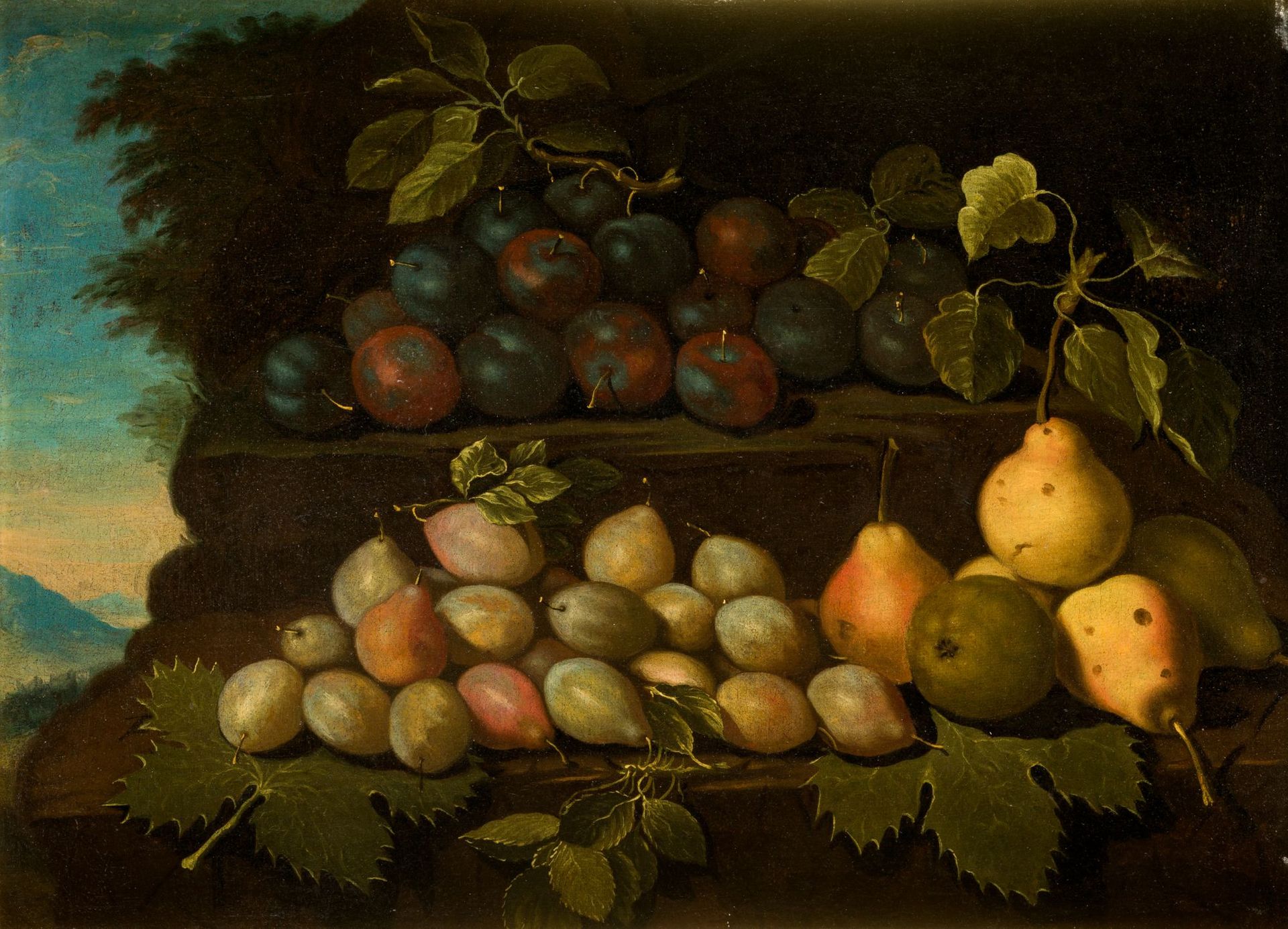 ATRIBUIDO A BARTOLOMEO BIMBI (1648 / 1725) "Still life with fruits" . Oil on can&hellip;