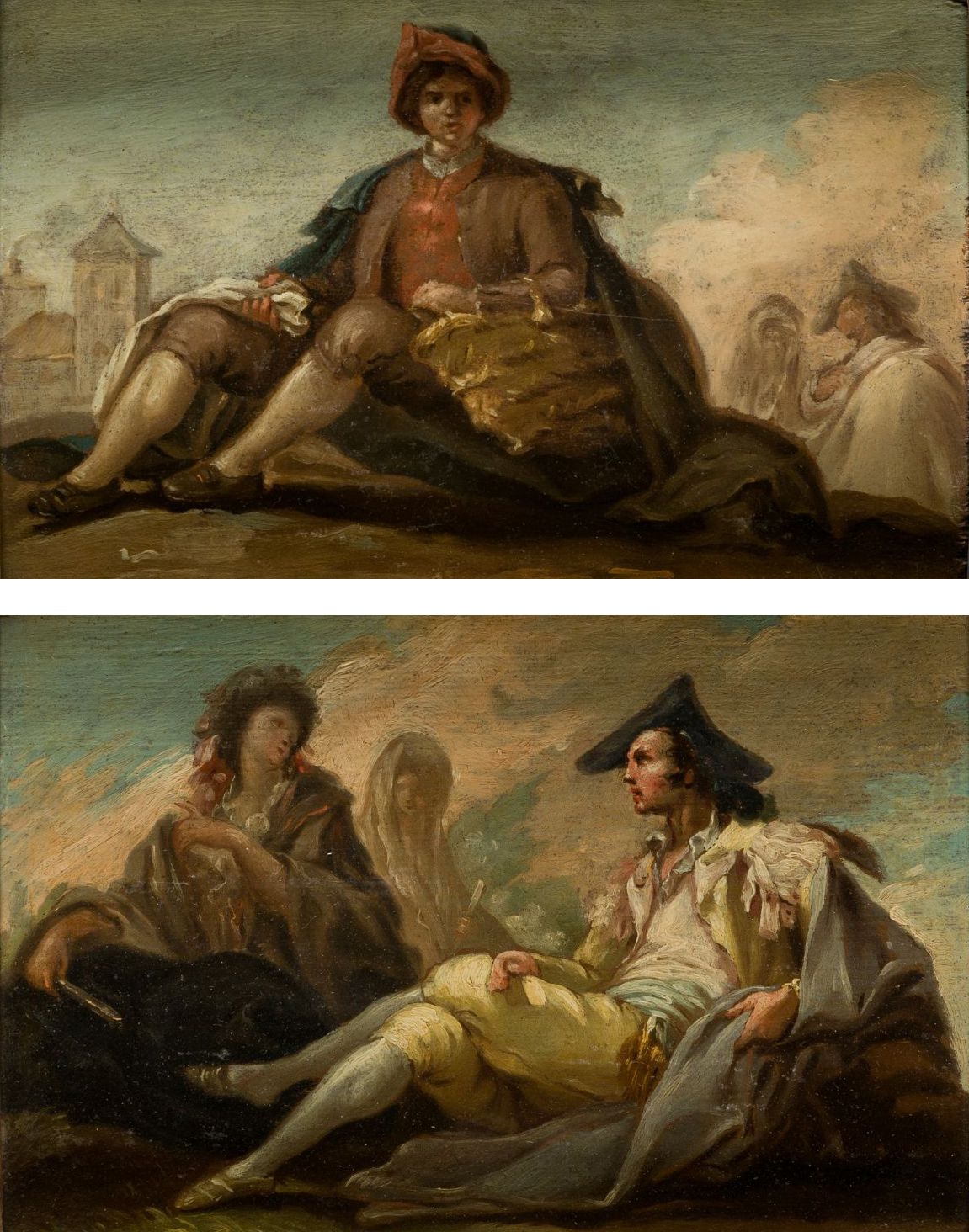 MANUEL BAYEU Y SUBIAS (1740 / .) "Annunciation" 曼努埃尔-巴耶乌是一个著名的画家家族的成员，包括他的兄弟弗朗西斯&hellip;