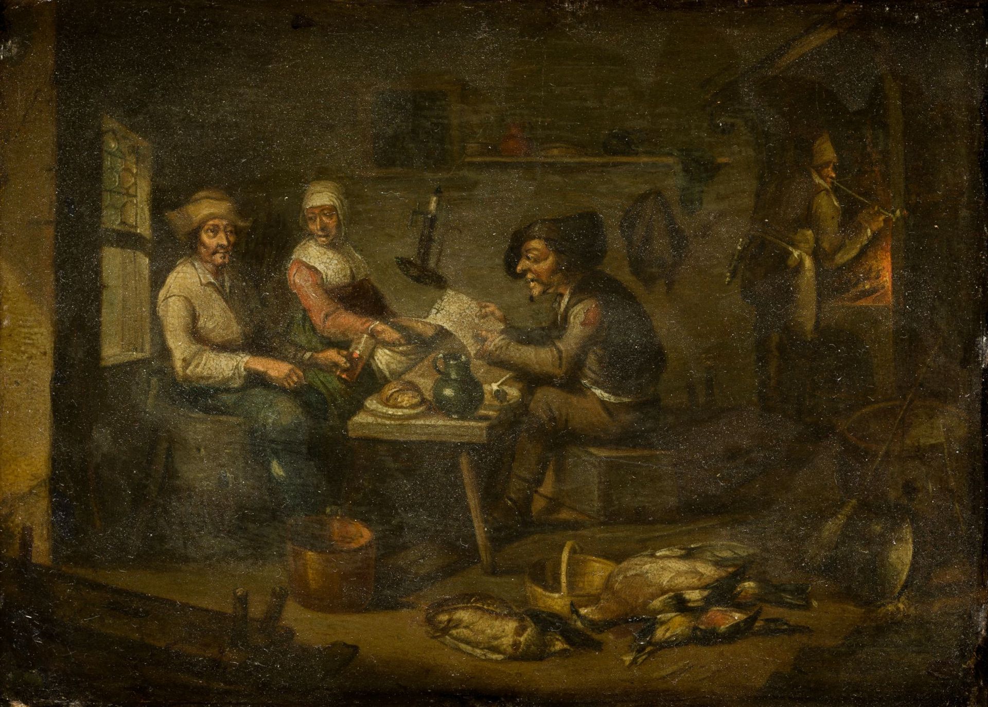 FOLLOWER OF TENIERS (XVIII-XIX C / .) "Scenes from tabern" . Óleo sobre metal.16&hellip;