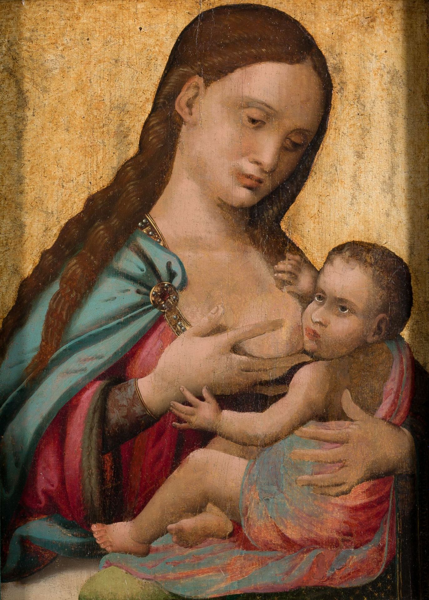 FERNANDO LLANOS (Ca. 1470 / Ca. 1525) "The virgin and Child" Insieme a Fernando &hellip;