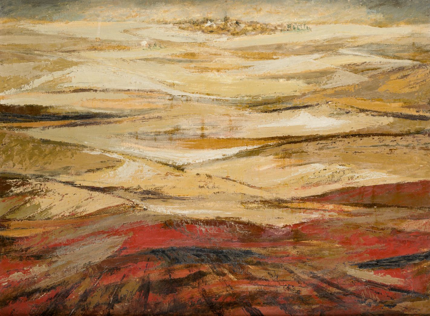 FRANCISCO ARIAS (1912 / 1976) "Landscape" 在右下角有签名。布面油画. 60 x 81 cm