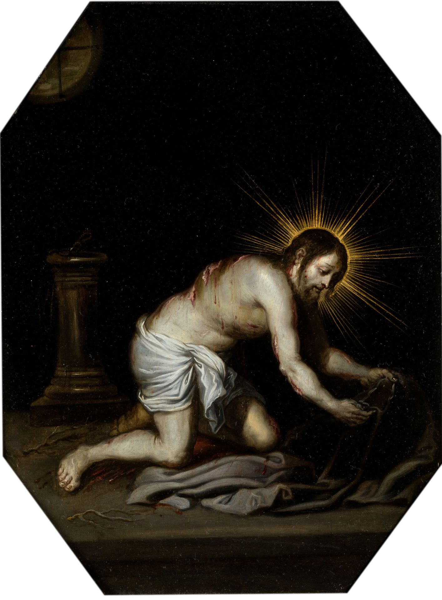 GERARD SEGHERS (1591 / 1651) "Christ after the Scourging" 兰斯美术博物馆收藏的塞格尔斯的类似作品（布面&hellip;